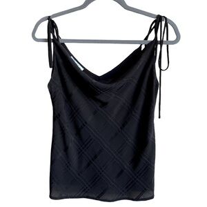 Black Plaid Spaghetti Strap Top